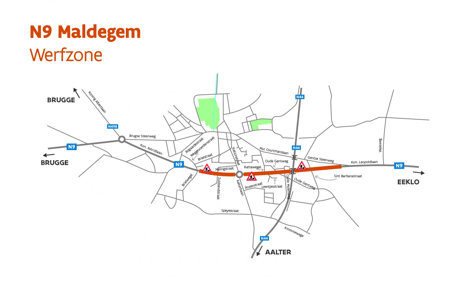 N9 Maldegem werfzone werken 2019